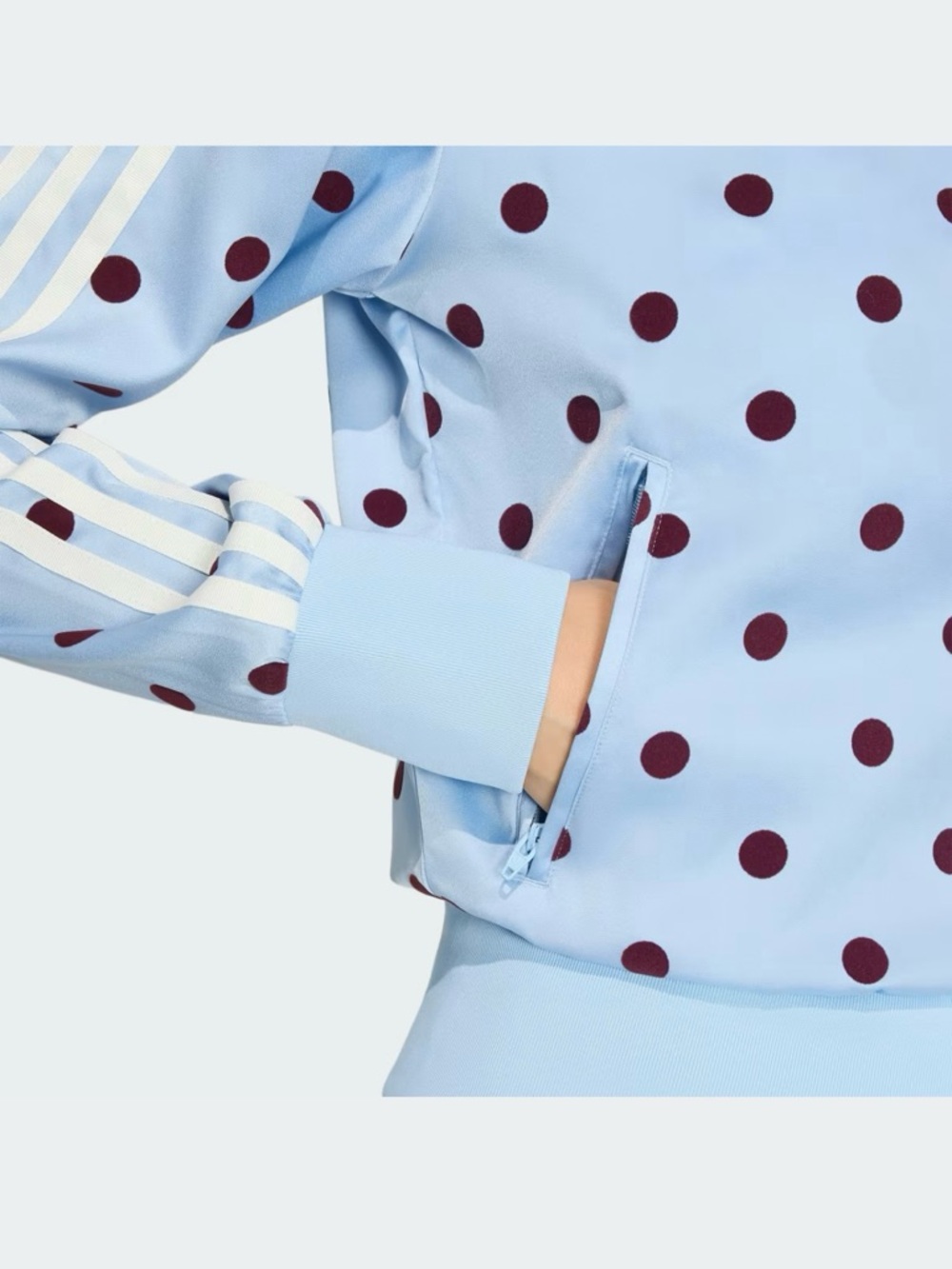 SATIN POLKA DOTTS TT Track Top - Picture 3 of 3